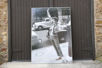 Aluminum-Framed Hanging Black & White Wall Print Of Irish Model Maxime Le Bailly, Comtesse De La Falaise