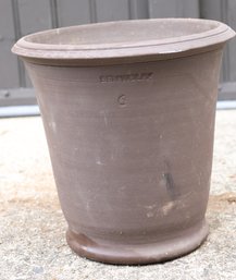 Hand Thrown Signed Ben Wolff Brown #6 Planter Flower Pot Handmade