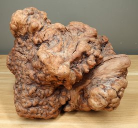 Natural Burl Wood Statue Large Rustic