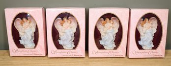 Lot Of (4) Roman Seraphim Classics Angel Seraphina Heaven's Helper Porcelain Ornaments