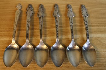 Vintage Carlton Silver Plate Dionne Quintuplet Collector Spoons Complete Set Of 5 1930s  Charlie McCarthy