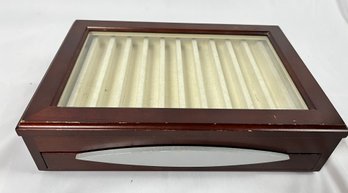 Collector Pens Wooden Display Box With Drawer