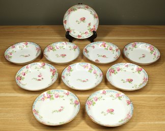 Set Of (10) Jean Pouyat Limoges France POY22 Pattern Fruit Dessert Sauce Bowls