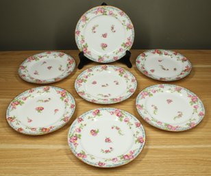 Set Of (7) Jean Pouyat Limoges France POY22 Pattern Bread Plates