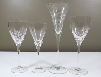 Lot Of (4) Crystal Glasses - Lenox, Kate Spade, Waterford, Rosenthal