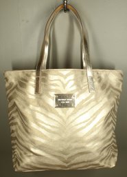 Michael Kors Golden Zebra Print Tote Purse Shoulder Bag