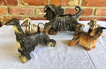 Vintage Lot Of Afghan Hound Dog Figurines