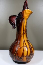 Baijab Jack-In-The-Pulpit Art Glass Vase