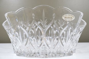 Block Full Lead Crystal Fruit Bowl