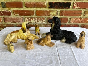 Lot Of Dog Figurines Afghan Hounds