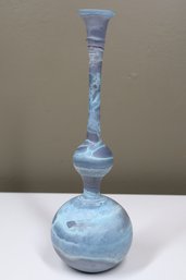 Hand Blown Blue Glass Vase