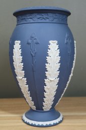 Wedgwood Jasperware Acanthus Leaf Vase Blue