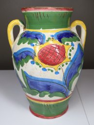 Italian Majolica Pottery Vase