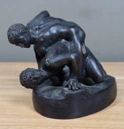 19th Century Italian Gran Tour Bronze Wrestlers Sculpture