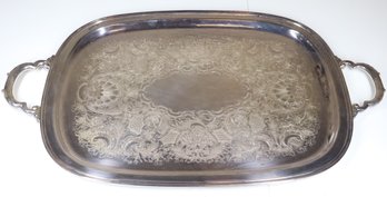 Large Silver Plate Tray Georgian Court International Silver Company