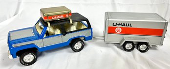 Vintage Nylint U Haul Movin Truck Set Steel 4158 Blazer Uhaul Trailer Used RARE