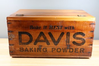 Davis' Baking Powder Wood Shipping / Packing Crate