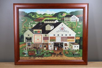 Charles Wysocki 'Peppercricket Farms' , Signed And Framed Canvas Reproduction Artist Proof