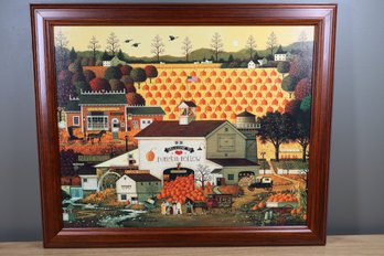 Charles Wysocki 'Pumpkin Hollow' Signed And Framed Canvas Reproduction Artist Proof