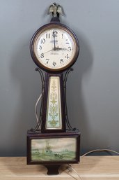 Antique New Haven Westinghouse Plymouth Strike Banjo Clock.