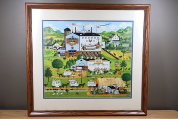 Charles Wysocki  'Sunnyside Up ' Signed And Framed And Numbered Canvas Reproduction Artist Proof 44/150