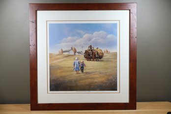 C. E Breeding 'Lancaster County Amish Harvest' Signed, Framed And Numbered Print 106/975