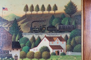 Charles Wysocki  'Rally At Dandelion Mill ' Signed And Framed Canvas Reproduction Artist Proof