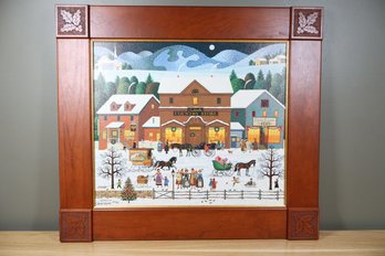 Charles Wysocki  'Christmas Eve' Signed And Framed Canvas Reproduction Artist Proof 2/12