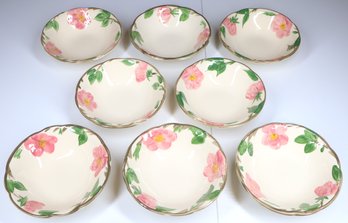 Set Of (8) Franciscan Desert Rose Coupe Cereal Bowls