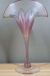 Vandermark Signed Art Glass Fan Base