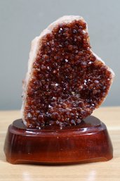 Citrine Quartz Crystal Cluster With Stand