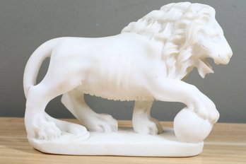 A Santini Sculpture - Lion Of Florence With Ball In Right Paw