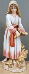 1980 Ceramic Roman Figure-Woman Harvesting Wheat-religious