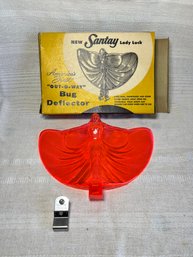 New Santay Lady Luck 1950 Out-o-way Bug Deflector Hood Ornament Hot Rod