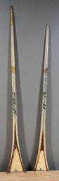 Pair Of Mexican Sailfish Trophy Pieces Signed And Dated 1956 With Abalone Inlay