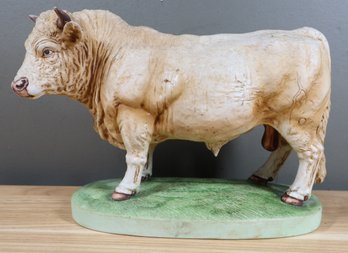 Andrea By Sadek Charolais Bull Figurine