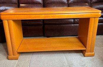 OAK CONSOLE TABLE WITH DRAWERS