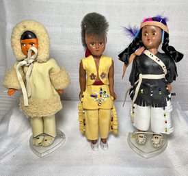 Knickerbocker Vintage Indian Native American Eskimo Dolls