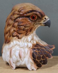 Sally Miller 'Peregrine Falcon' Bird Bust Figurine Signed