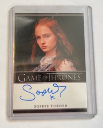 LIMITED EDITION AUTOGRAPHED SOPHIE TURNER GAME OF THRONES SANSA STARK COLLECTOR CARD