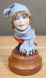 Bonnie Porter Porcelain Bust Boy With Winter Clothes 21/150