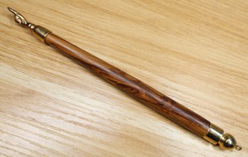 Brass And Burl Wood Yad Torah Pointer