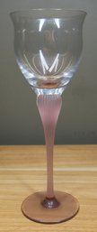 Mikasa Sea Mist Coral Frosted Stem Wine Glass