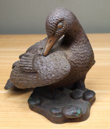 Brown Duck Sculpture Figurine Statue