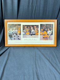 FRAMED HOCKEY ART A TIME OUT IN TIME