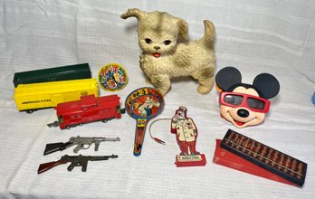 Vintage Antique Toy Lot Edward Mobely, American Flyer, Mickey Mouse