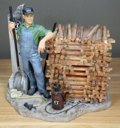 Jack Daniel's Burning The Ricks Figure Ceramic Figurine 2004