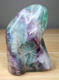 Polished Rainbow Fluorite Formation Paperweight