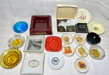 Vintage Advertising Commemorative Ashtrays Hennesy, Breyers,  More