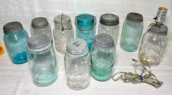 Vintage Ball, Sure Seal, Kerr, Drey Mason Jars - Lot 10